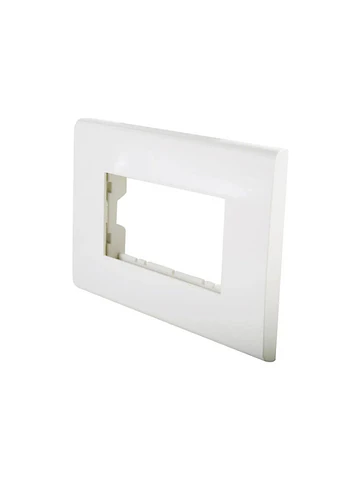 Placa 3 Posiciones Con Soporte Blanco Halux Series Clio
