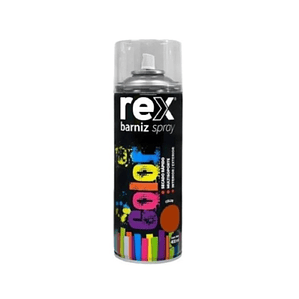 Barniz En Spray Secado Rápido Rex 400ml Caoba