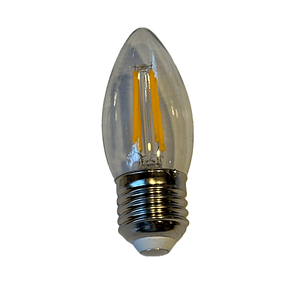 Set 5 ampolletas vela LED E27 4w cálida