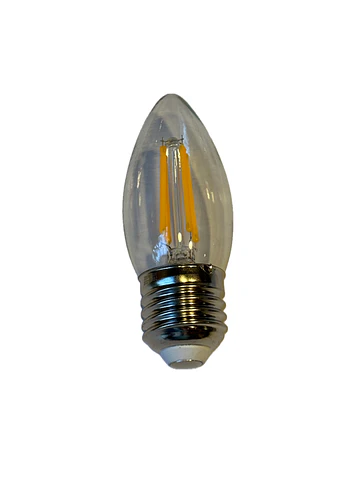 Set 5 ampolletas vela LED E27 4w cálida
