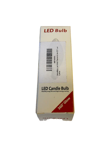 Set 5 ampolletas vela LED E27 4w cálida