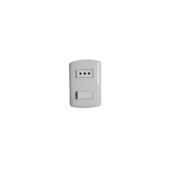 Interruptor 9/12+ Enchufe 10a 220v Blanco Bticino Modus Plus 2