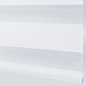 Cortina Roller 2 en 1 Tela Blackout + Tela duo Traslucida 1,40 x 2,30 mt Blanco