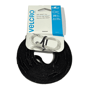 Correa Velcro 20.3 cm x 0.6 cm 25 unidades