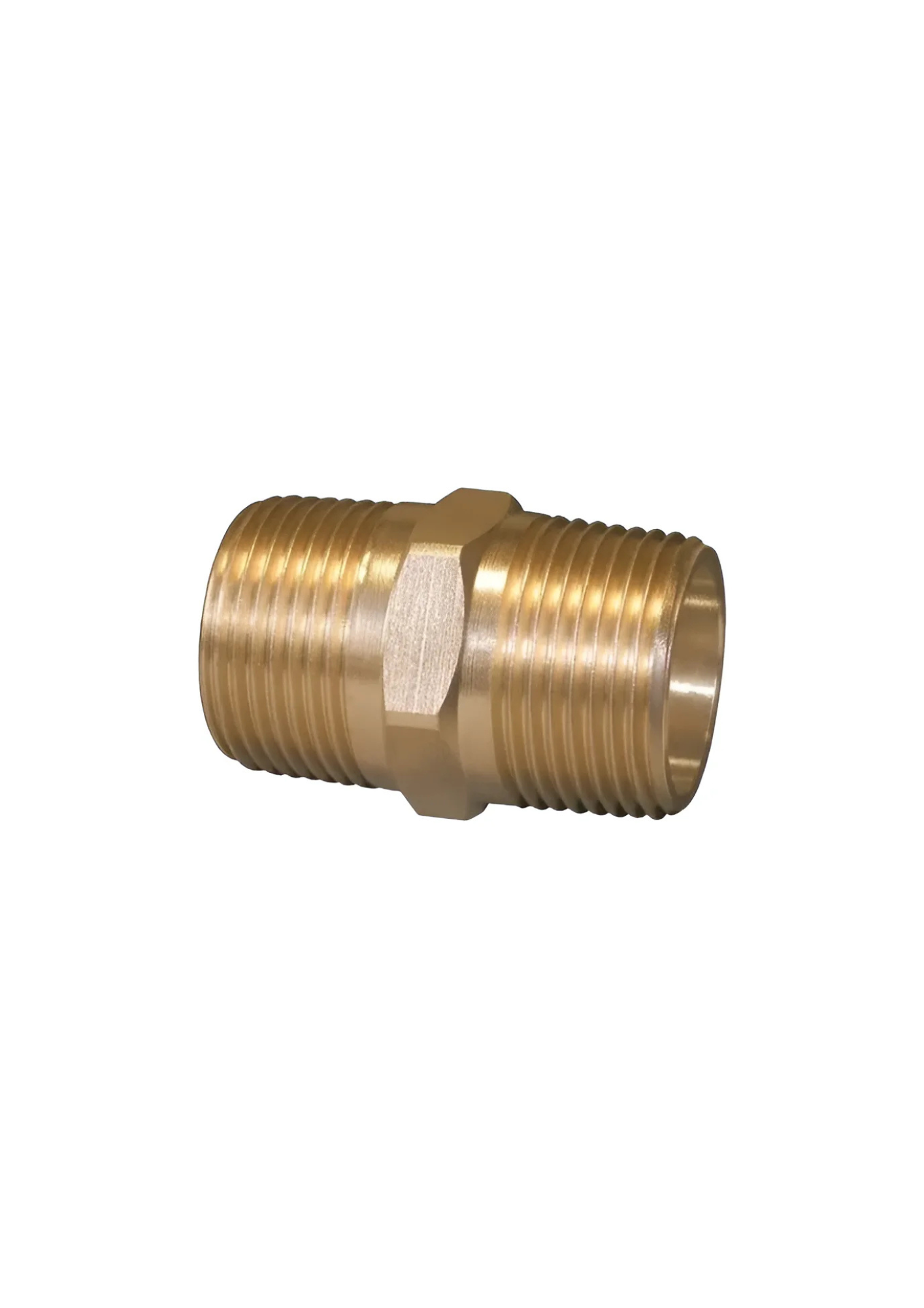 Niple bronce 3/8" HE/HE