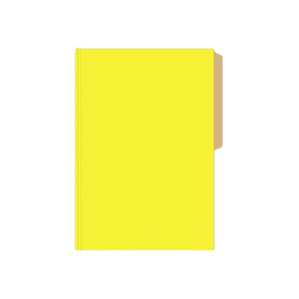 Carpeta de Cartulina con pestaña oficio pigmentada amarilla 25 unidades