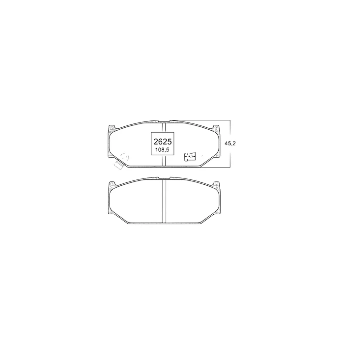 Pastillas de freno delanteras semimetálicas Suzuki Swift PP2625 1