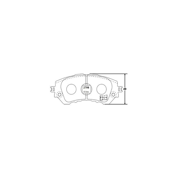 Pastillas de frenos delanteros PP2798 Toyota Yaris 1