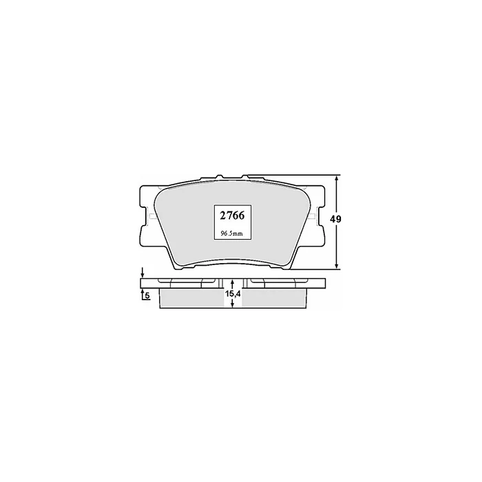 Pastillas de freno traseras PP2766 para Toyota RAV 1