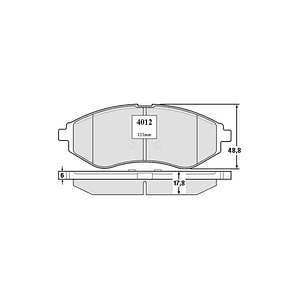 Pastillas de freno delanteras Chevrolet Aveo PP4012
