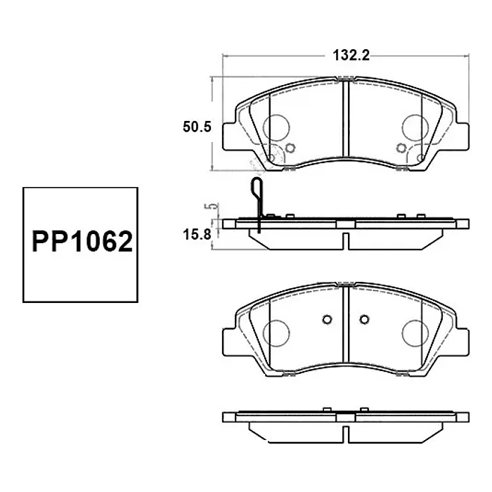 Pastillas de freno delanteras Hyundai I10 PP1062 1