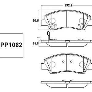 Pastillas de freno delanteras Hyundai I10 PP1062