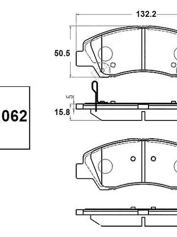 Pastillas de freno delanteras Hyundai I10 PP1062