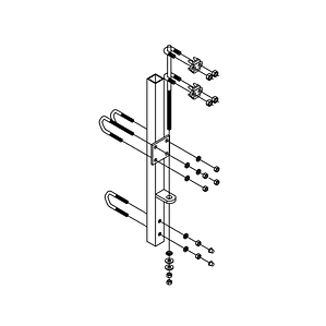 Soporte inf Galv Sistema seguridad escaleras LAD-SAF 6100090