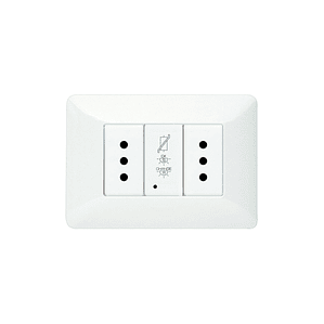 Limitador Sobretensión armado c/2 enchufes 10A Bticino Matix