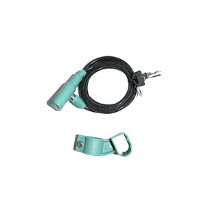 Candado con llave y abrazadera bicicleta 12x1500 mm