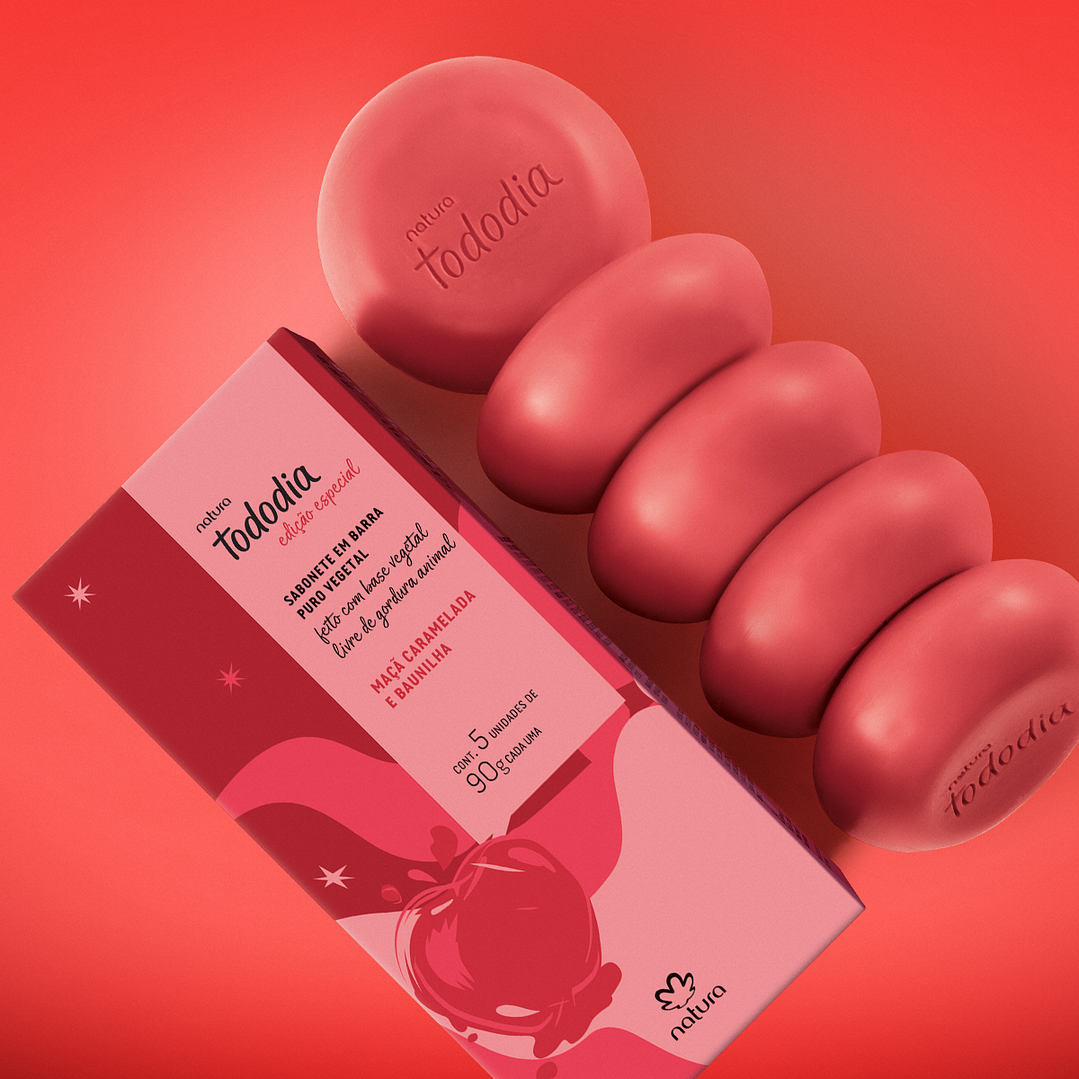 Jabon tocador Manzana Caramelizada y Vainilla Natura 5 uni 2