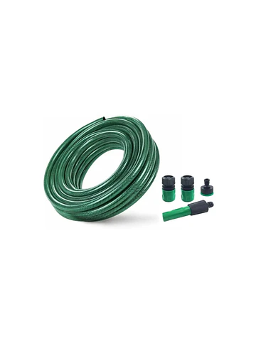 Manguera riego enmallada 1/2" 10 mt pitón y conectores