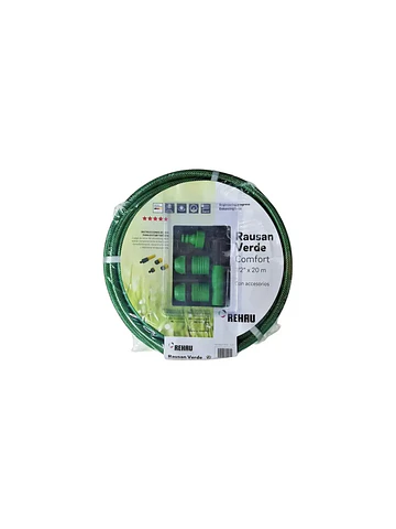 Manguera riego 1/2" x 15 mt  con accesorios Rehau