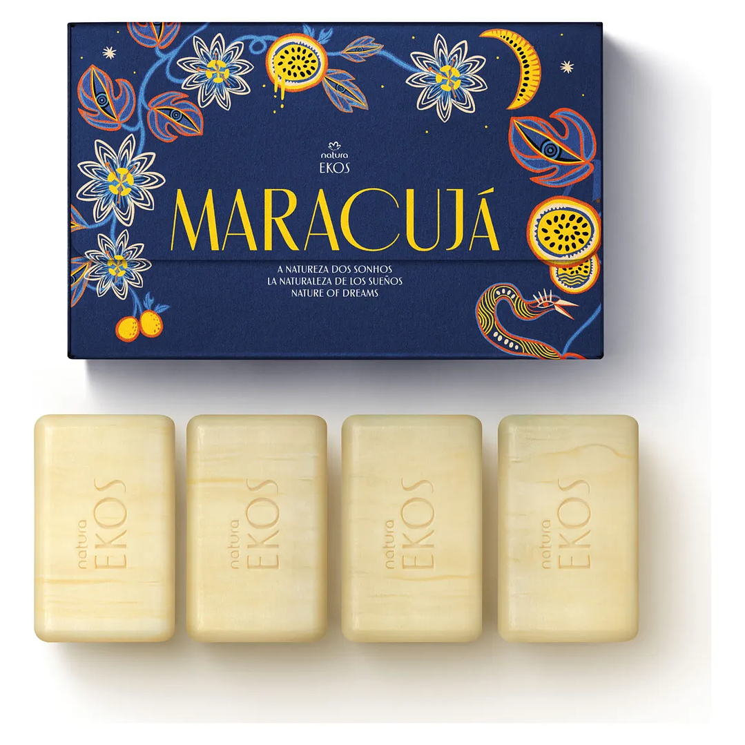 Jabón en barra Ekos Maracuja 4 uni 100 gr Natura 2