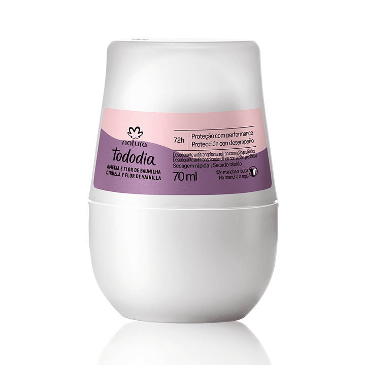 Desodorante roll-on Ciruela y Flor de Vainilla 70 ml Natura 1