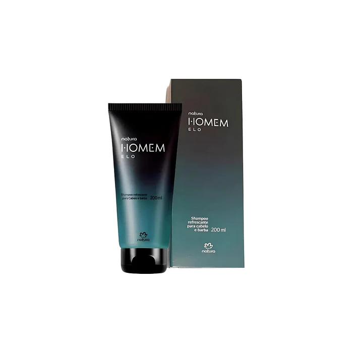 Shampoo refrescante cabello y barba Homem ELO Natura 200ml 2