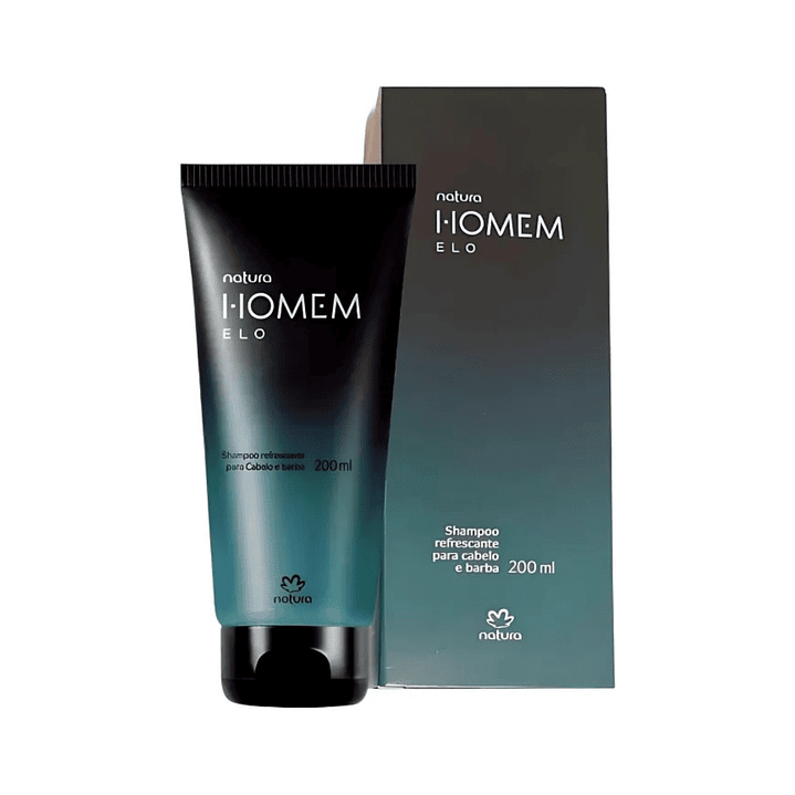 Shampoo refrescante cabello y barba Homem ELO Natura 200ml 2