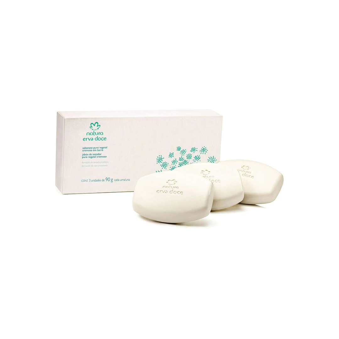 Jabón de tocador Erva Doce 3 uni x 90g Natura  2
