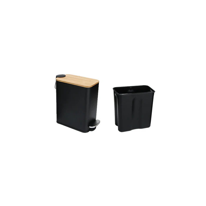 Basurero Rectangular tapa madera 5 lts 3