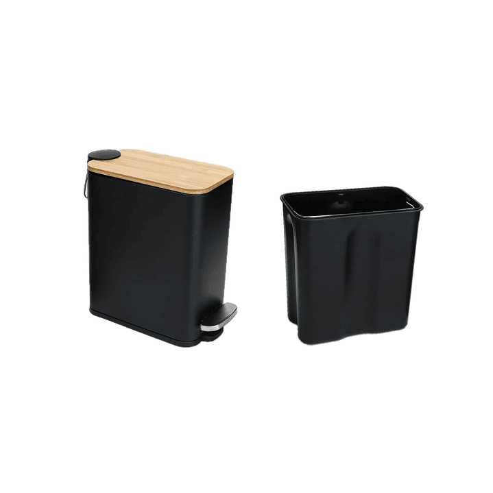 Basurero Rectangular tapa madera 5 lts 3