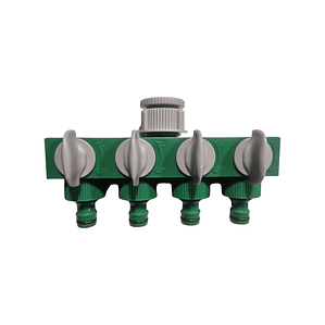 Conector de 4 salidas con válvulas Roots