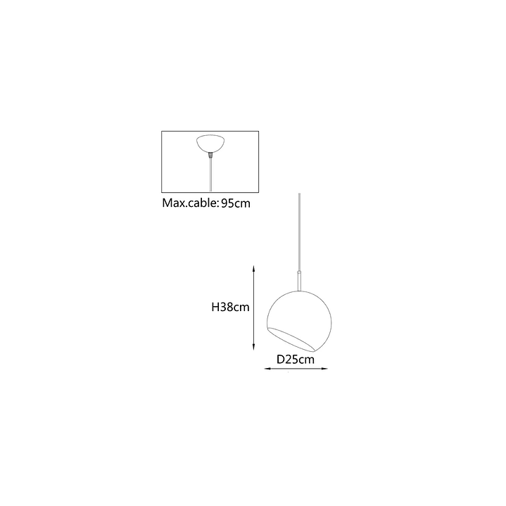 Lampara de Colgar Gazi Dorada 3