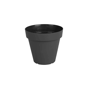 Set 3 maceteros plásticos Capri 16cm Antracita
