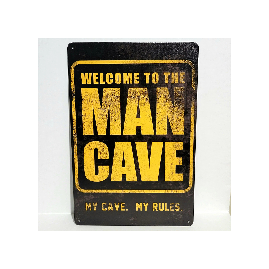 Cuadro Metálico Man Cave 20x30cm Vintage 1