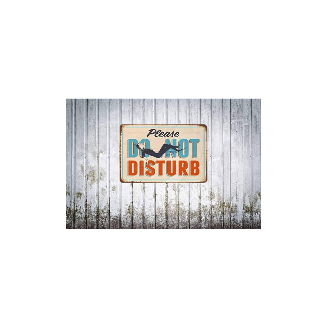 Cuadro metálico Do Not Disturb 20x30cm Vintage 2