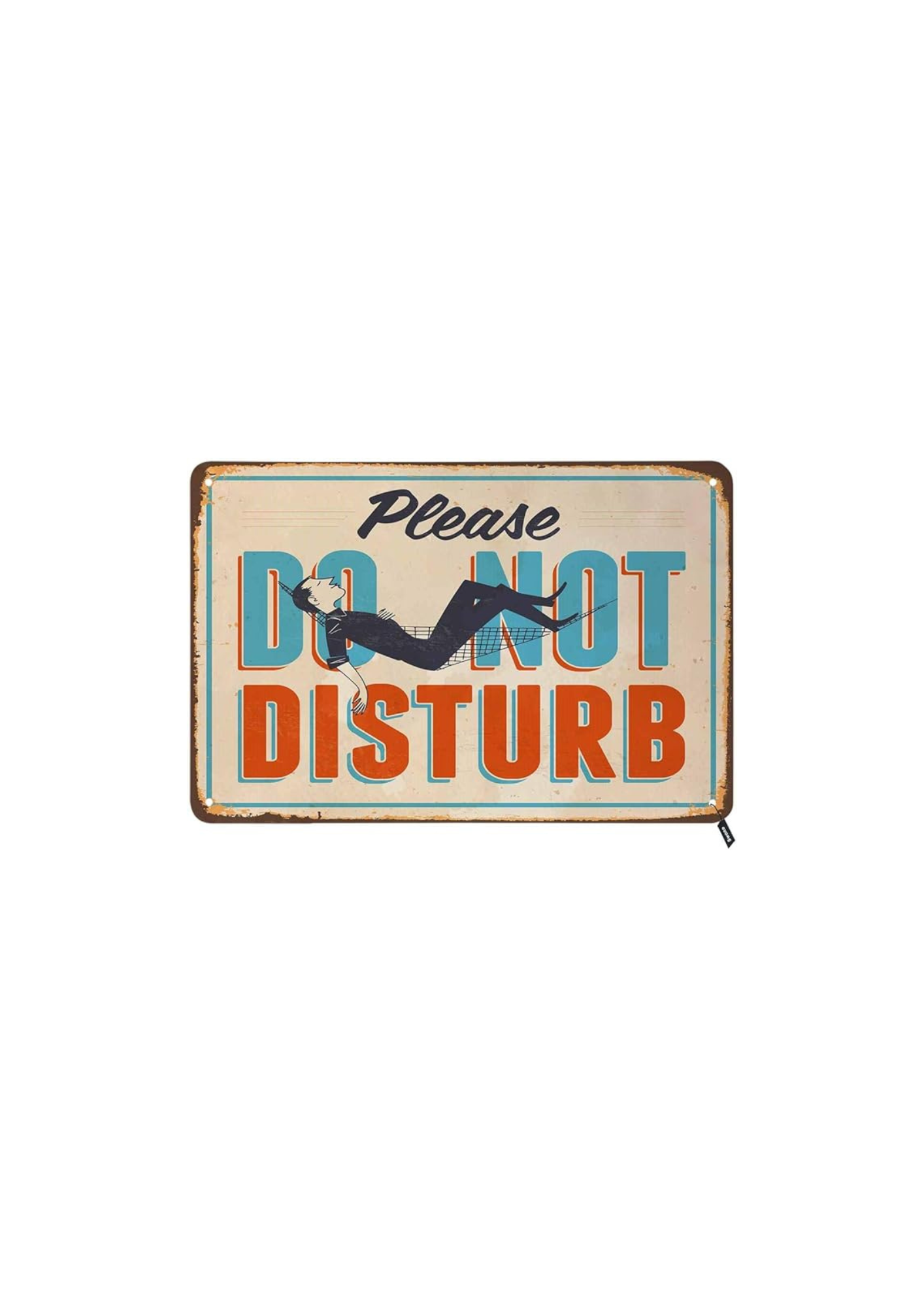 Cuadro metálico Do Not Disturb 20x30cm Vintage
