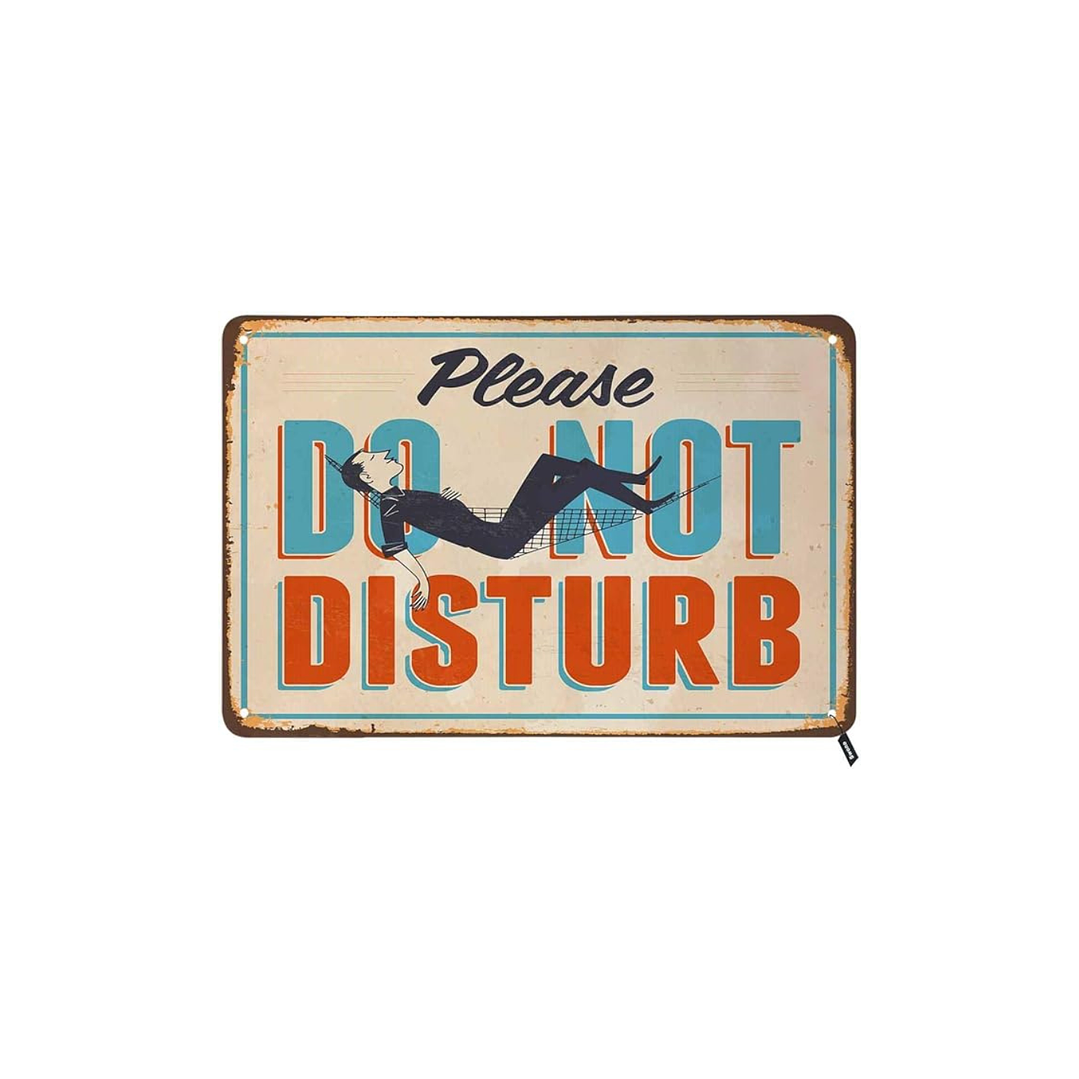 Cuadro metálico Do Not Disturb 20x30cm Vintage 1