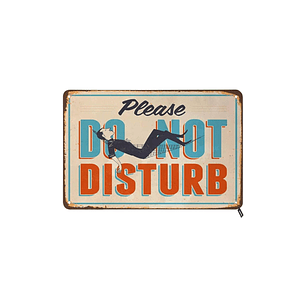 Cuadro metálico Do Not Disturb 20x30cm Vintage