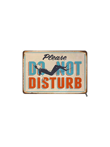 Cuadro metálico Do Not Disturb 20x30cm Vintage