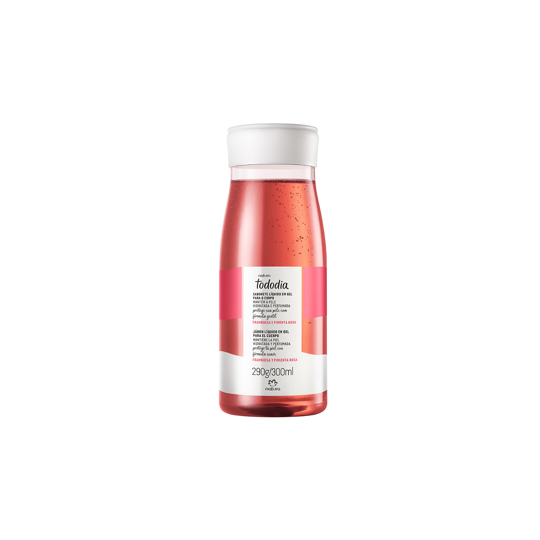 Jabón liquido en Gel Frambuesa y Pimiento rosa Tododia Natura 300ml 1