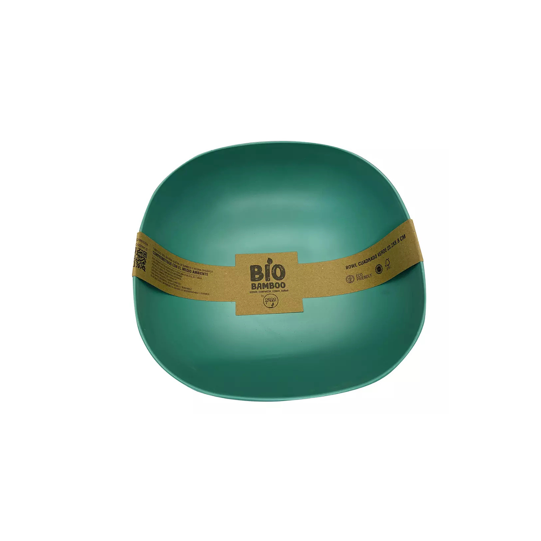 Bowl cuadrado verde 23.2 x 8.8 cm Bio Bamboo 3