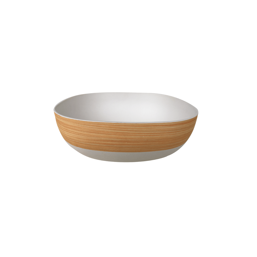 Bowl Bio Bamboo cuadrado Madera/Blanco 27.4x10.6 cm 1