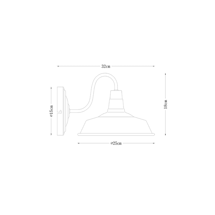 Aplique Gael Negro Mate Abitare 1 luz E27  3