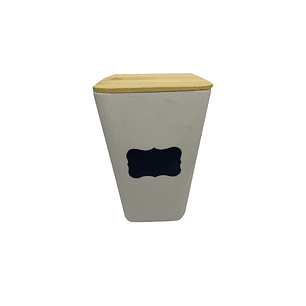 Canister Bio Bamboo 18 cm Blanco/Madera