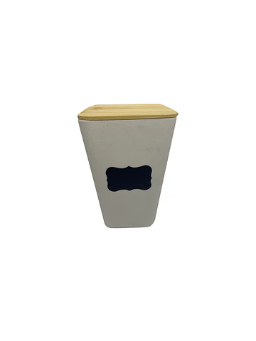 Canister Bio Bamboo 18 cm Blanco/Madera