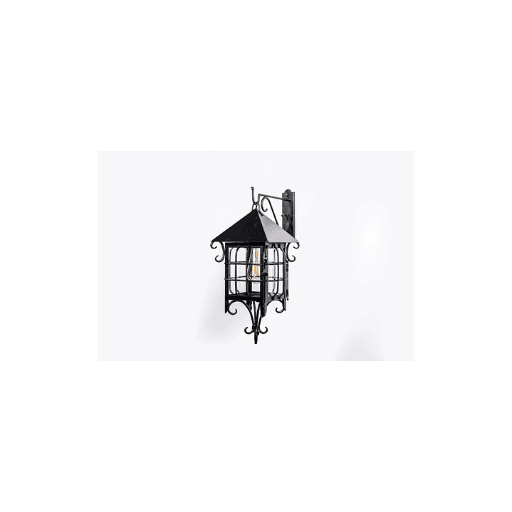 Farol Colonial con Escuadra Mini Negro 1