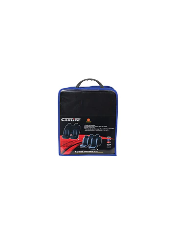 Funda cubre asiento auto tela negro gris Carlife 10 piezas