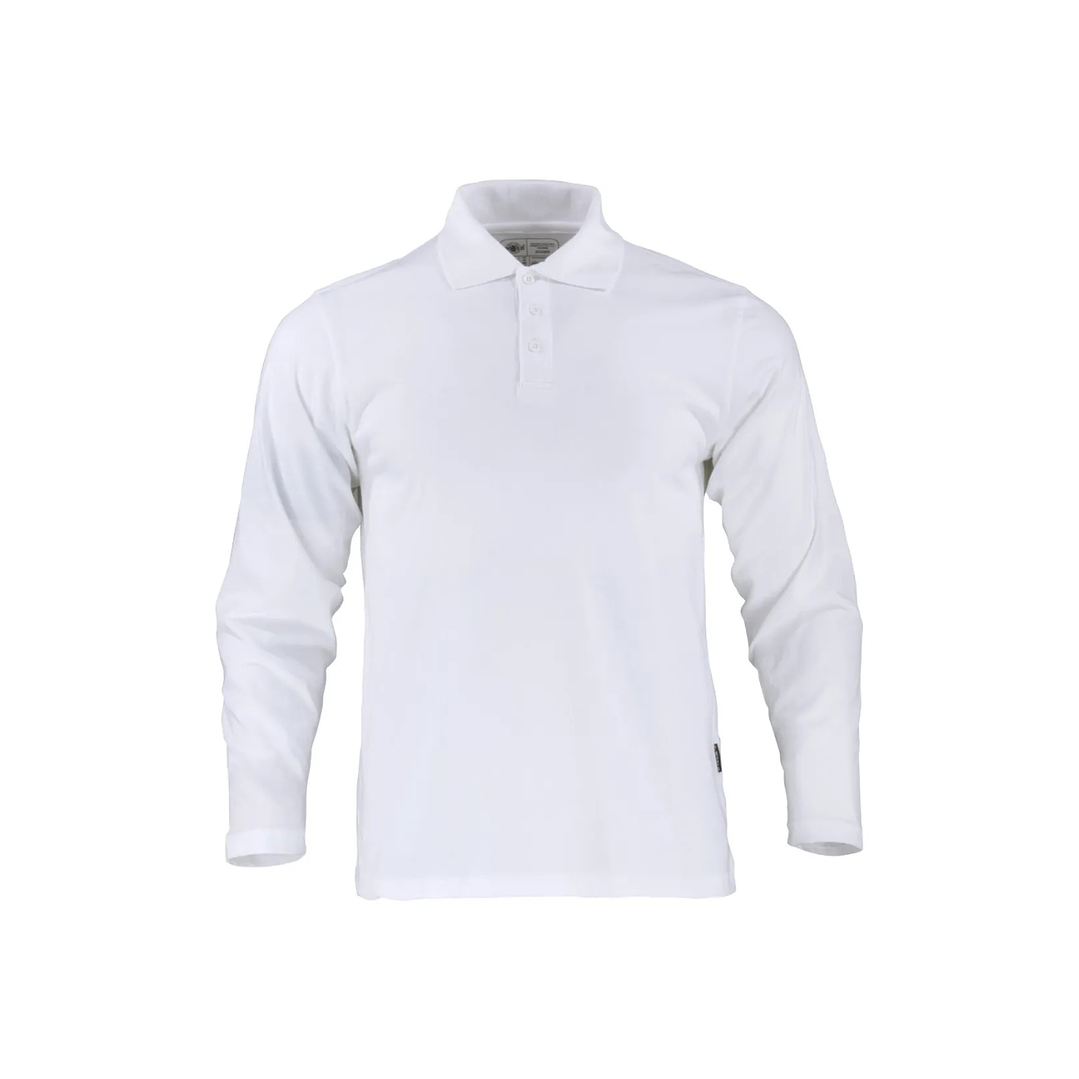 Polera pique Blanca manga larga Alaska 1