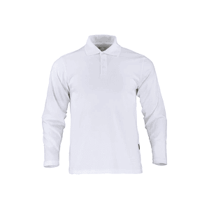 Polera pique Blanca manga larga Alaska