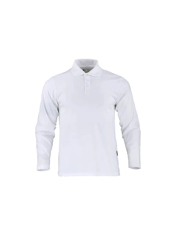 Polera pique Blanca manga larga Alaska